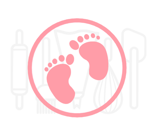 Fondant stempel Baby voetjes - 3D Geprint