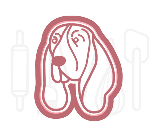 Basset hound uitsteker + stempel - 3D-geprint