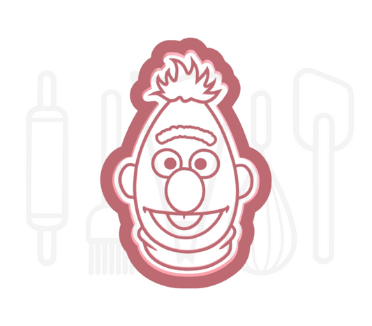 Bert hoofd uitsteker + stempel - 3D-geprint