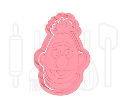 Bert hoofd uitsteker + stempel - 3D-geprint