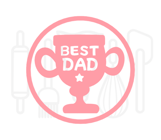 Fondant stempel Best dad trofee - 3D Geprint