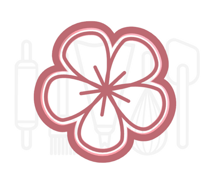 Bloem 2 uitsteker + stempel - 3D-geprint