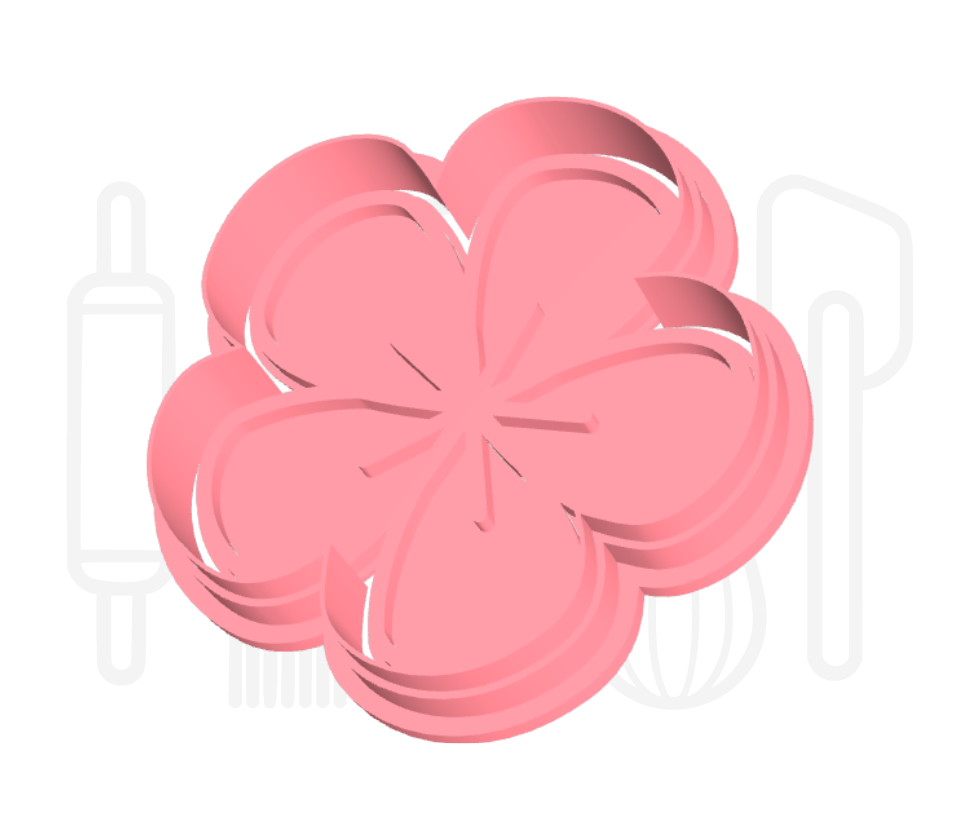 Lotusbloem uitsteker + stempel - 3D-geprint