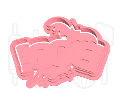 Boo! Met vleermuizen uitsteker + stempel - 3D-geprint