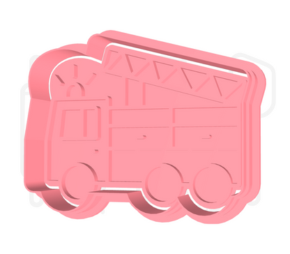 Brandweerauto uitsteker + stempel - 3D geprint