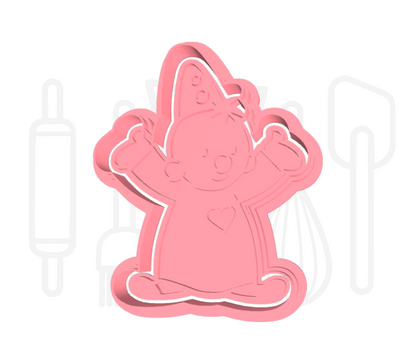 Clowntje uitsteker + stempel - 3D-geprint