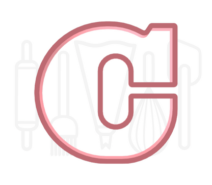 Letter C uitsteker - chocolade letter - 3D geprint