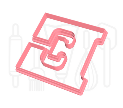 Letter E uitsteker - chocolade letter - 3D geprint