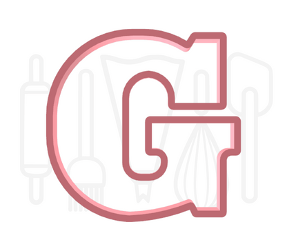 Letter G uitsteker - chocolade letter - 3D geprint