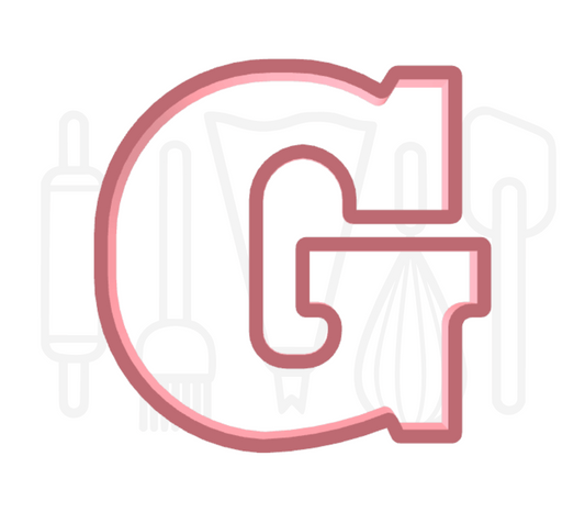 Letter G uitsteker - chocolade letter - 3D geprint