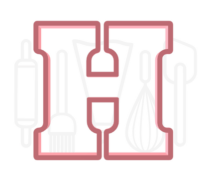 Letter H uitsteker - chocolade letter - 3D geprint