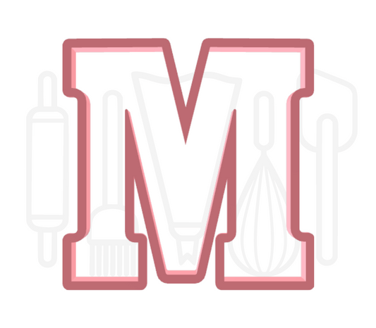 Letter M uitsteker - chocolade letter - 3D geprint