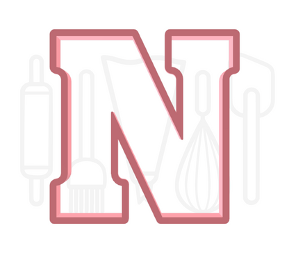 Letter N uitsteker - chocolade letter - 3D geprint
