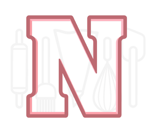 Letter N uitsteker - chocolade letter - 3D geprint