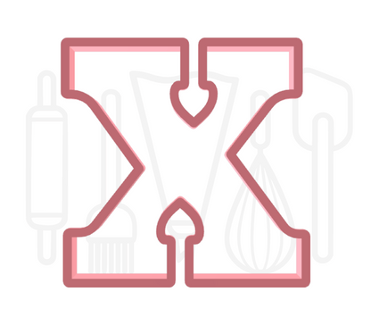Letter X uitsteker - chocolade letter - 3D geprint