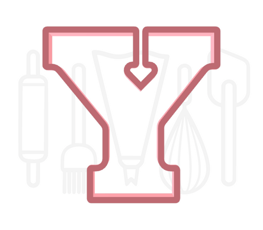 Letter Y uitsteker - chocolade letter - 3D geprint