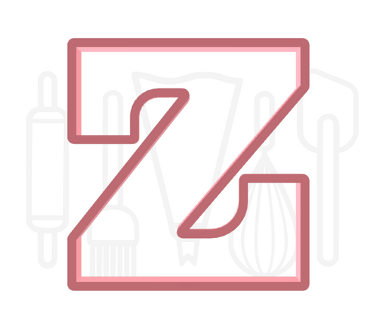 Letter Z uitsteker - chocolade letter - 3D geprint
