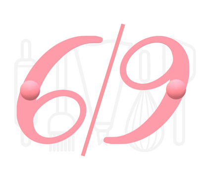 Stempel cijfer 6/9 - script - 3D geprint