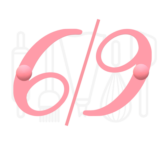 Stempel cijfer 6/9 - script - 3D geprint