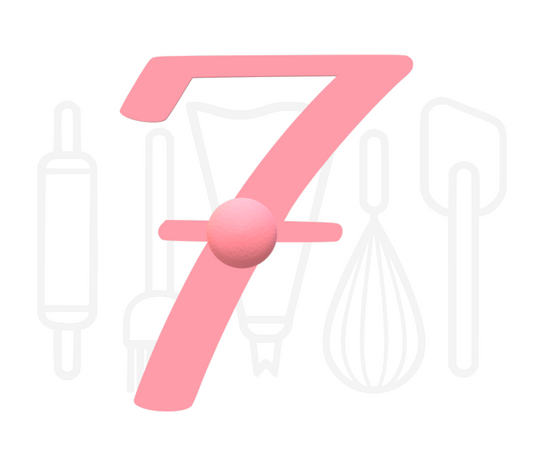 Stempel cijfer 7 - script - 3D geprint