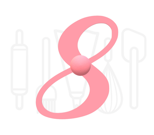 Stempel cijfer 8 - script - 3D geprint