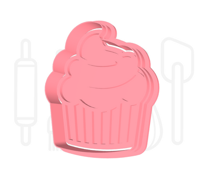 Cupcake uitsteker + stempel - 3D geprint