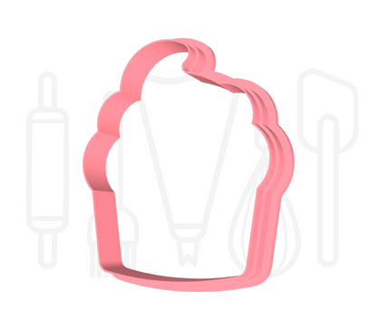Cupcake uitsteker + stempel - 3D geprint