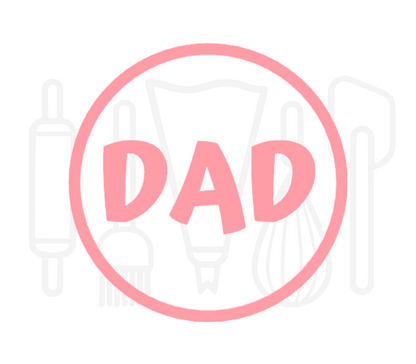 Fondant stempel Dad - 3D Geprint