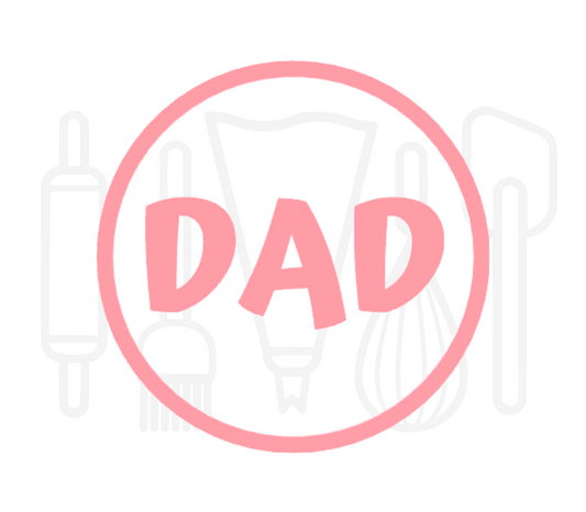 Fondant stempel Dad - 3D Geprint