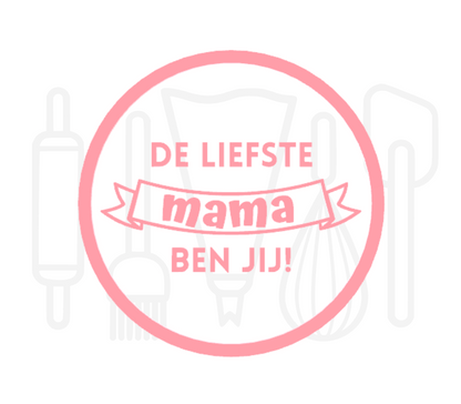Fondant stempel De liefste mama ben jij - 3D Geprint
