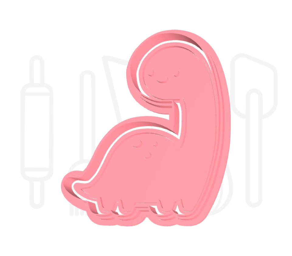 Baby 3 dinosaurus uitsteker + stempel - 3D-geprint