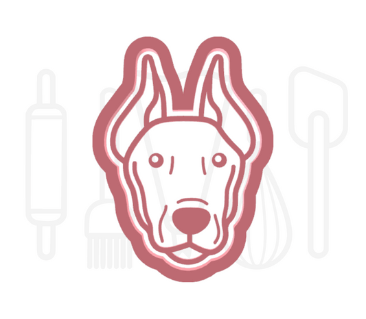 Dobermann uitsteker + stempel - 3D-geprint