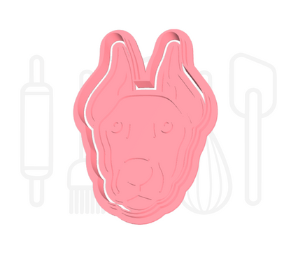 Dobermann uitsteker + stempel - 3D-geprint