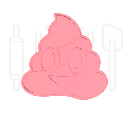 Drol emoticon uitsteker + stempel - 3D geprint