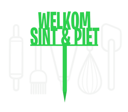 Cocktailprikker - Welkom Sint & Piet 12 stuks