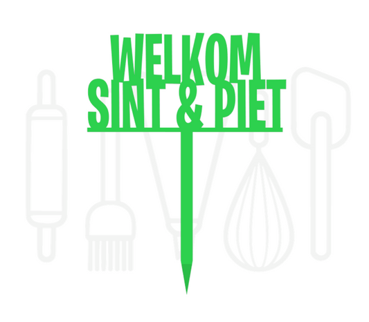 Cocktailprikker - Welkom Sint & Piet 12 stuks