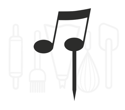 Cocktailprikker - Dubbele muzieknoot 12 stuks