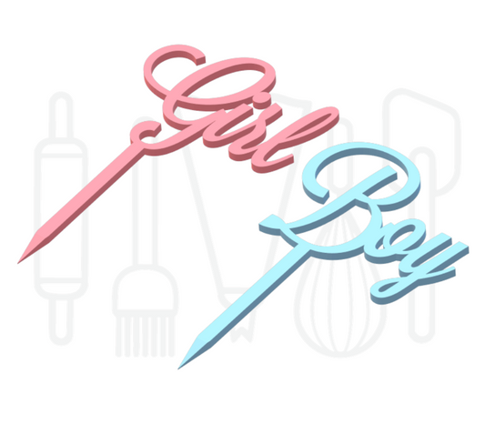 Cocktailprikker - Gender reveal Girl & Boy 12 stuks