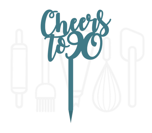 Cocktailprikker - Cheers to + leeftijd 12 stuks