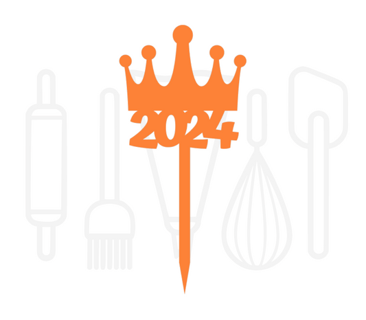 Cocktailprikker - Kroon + 2024 12 stuks