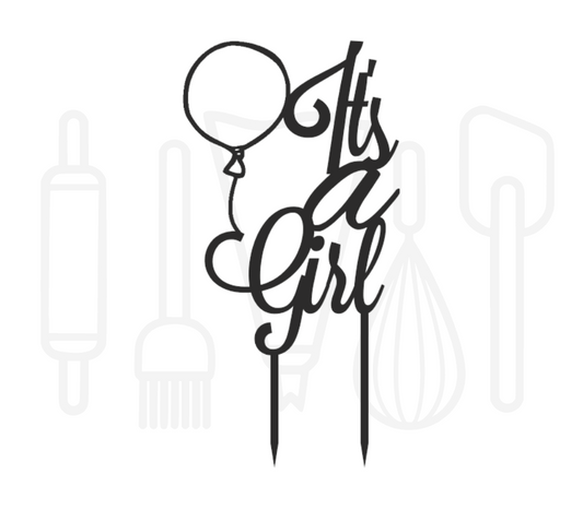Taarttopper - It's a girl ballon