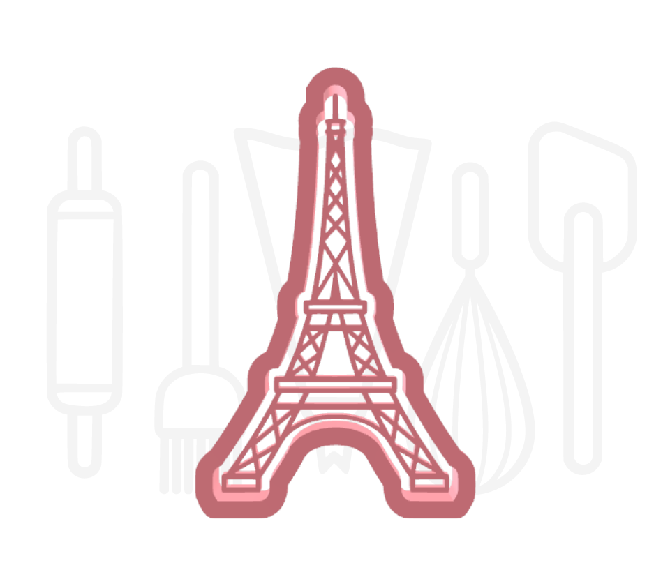 Eiffeltoren uitsteker + stempel - 3D-geprint