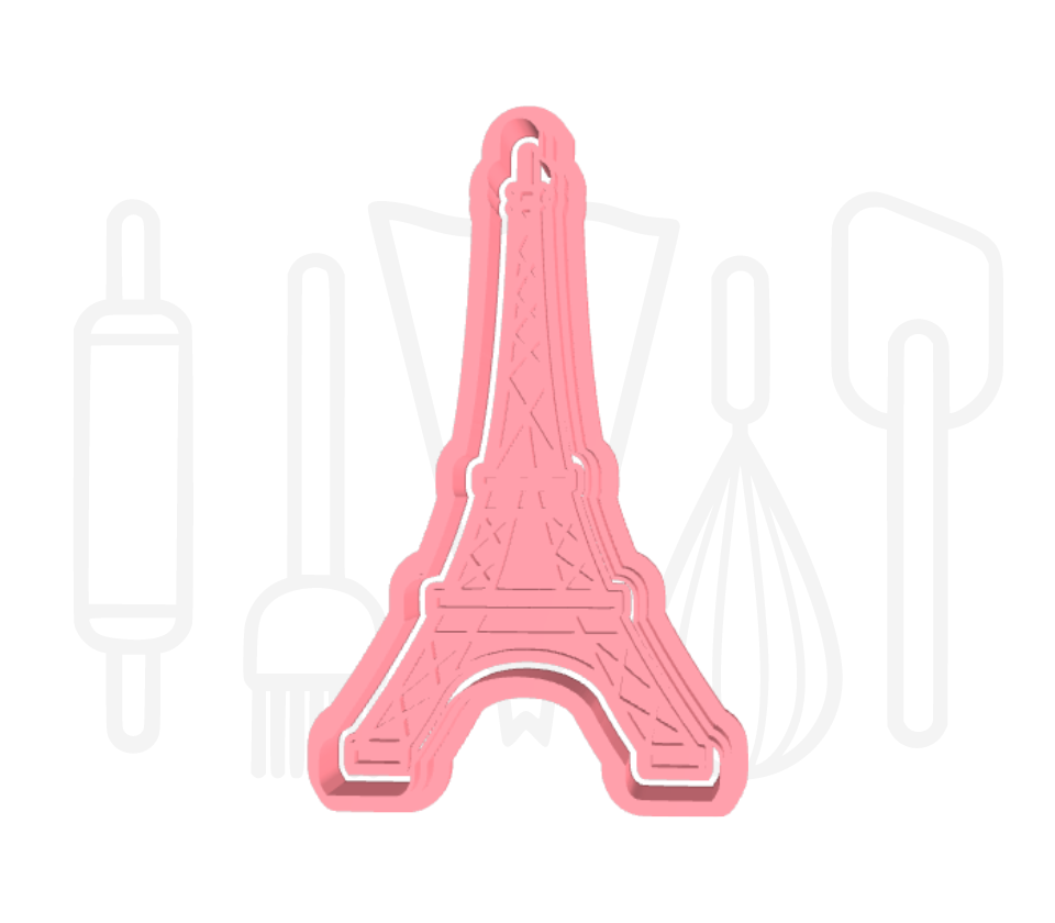 Eiffeltoren uitsteker + stempel - 3D-geprint