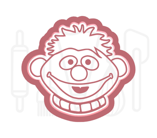 Ernie hoofd uitsteker + stempel - 3D-geprint