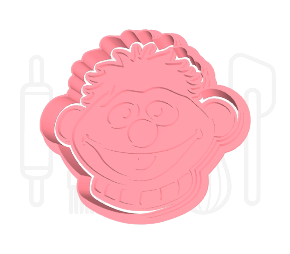Ernie hoofd uitsteker + stempel - 3D-geprint