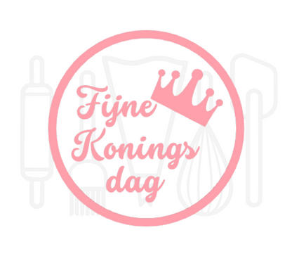 Fondant stempel Fijne koningsdag - 3D Geprint