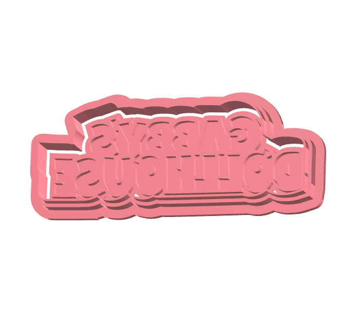 Poppenhuis logo uitsteker + stempel - 3D-geprint