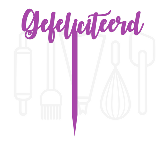Cocktailprikker - Gefeliciteerd 12 stuks
