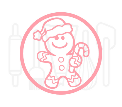 Fondant stempel Gingerbread met zuurstok - 3D Geprint