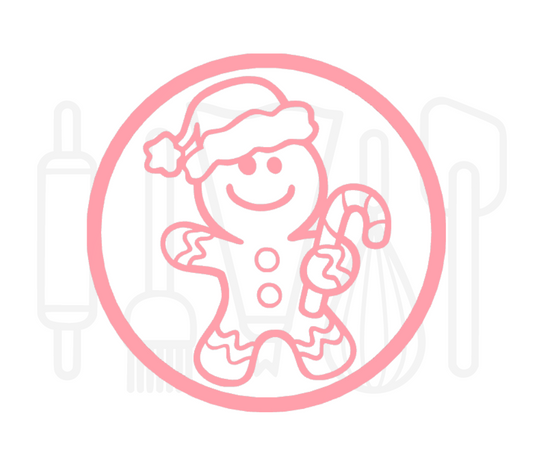 Fondant stempel Gingerbread met zuurstok - 3D Geprint